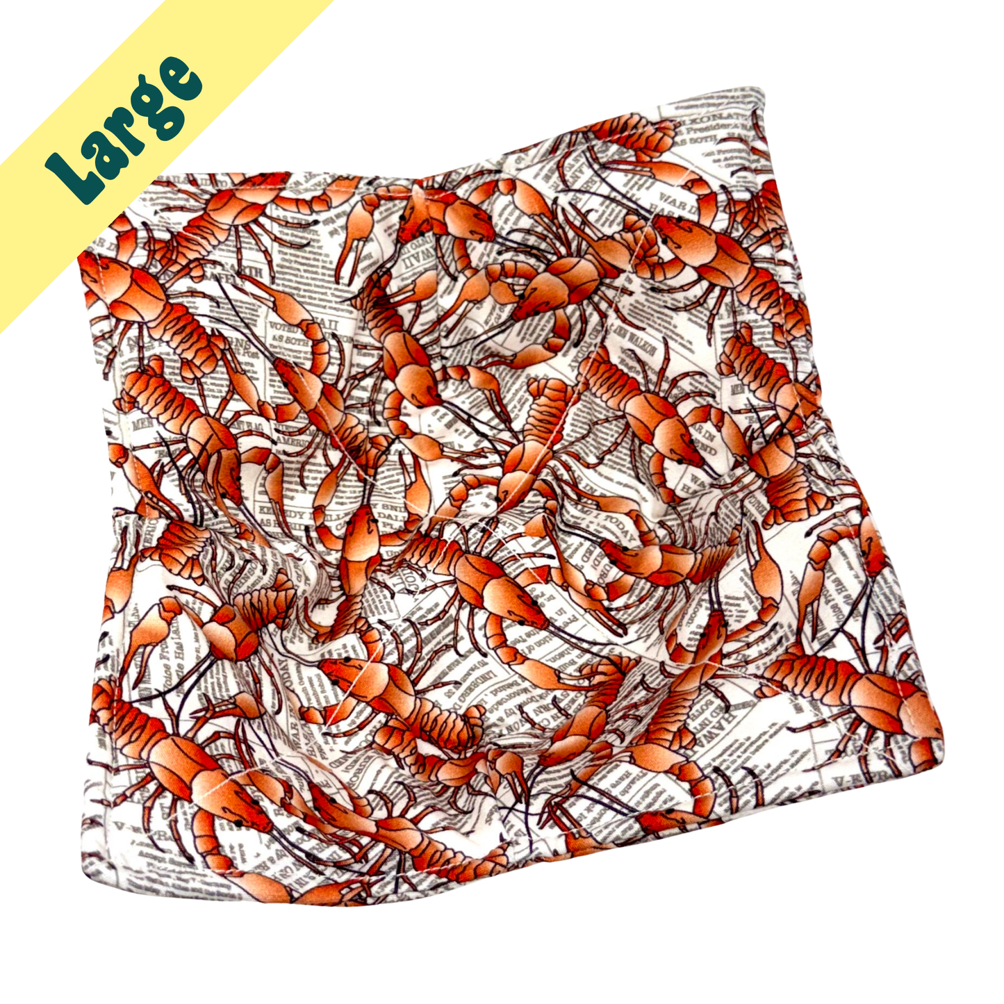 Crawfish Newspaper Large Bowl Hug