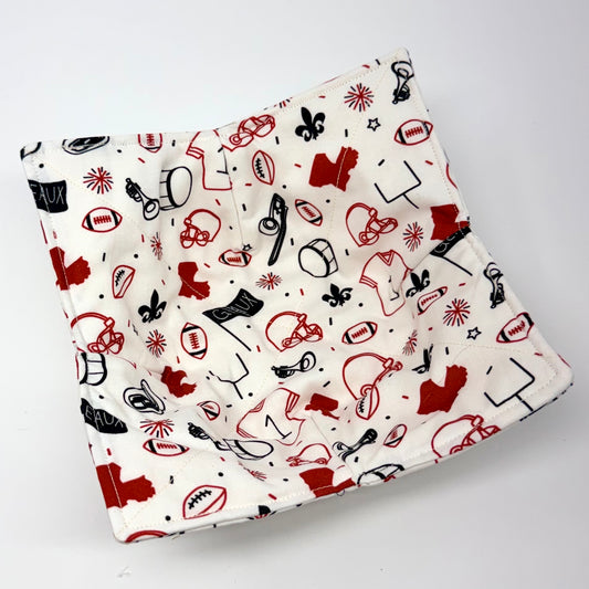 Red and Black Sports Team Bowl Hug