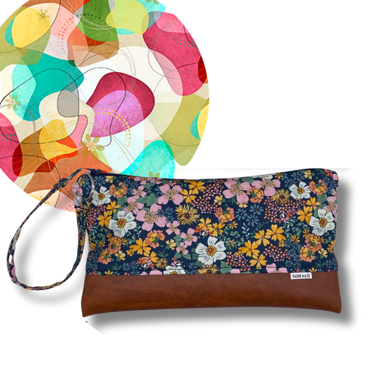 Groovy Geo Large Zipper Clutch