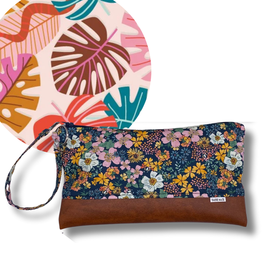 Dandelion Jungle Large Zipper Clutch