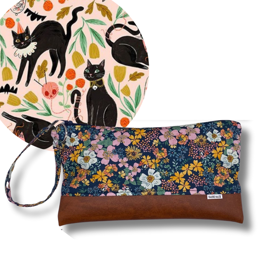Creepy Kitties Large Zipper Clutch