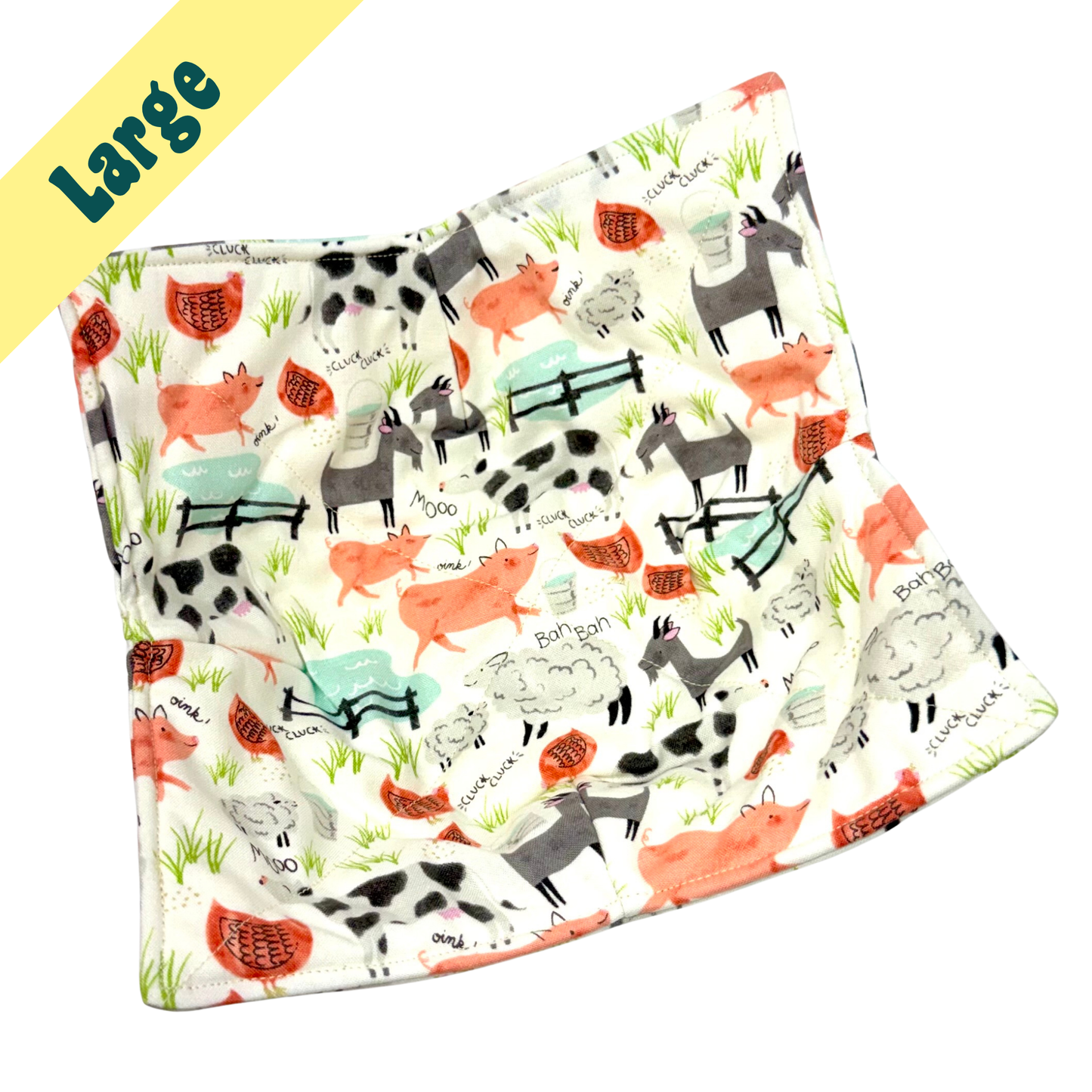 Painted Farm Animals Large Bowl Hug