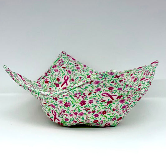 Breast Cancer Ribbon Floral Bowl Hug