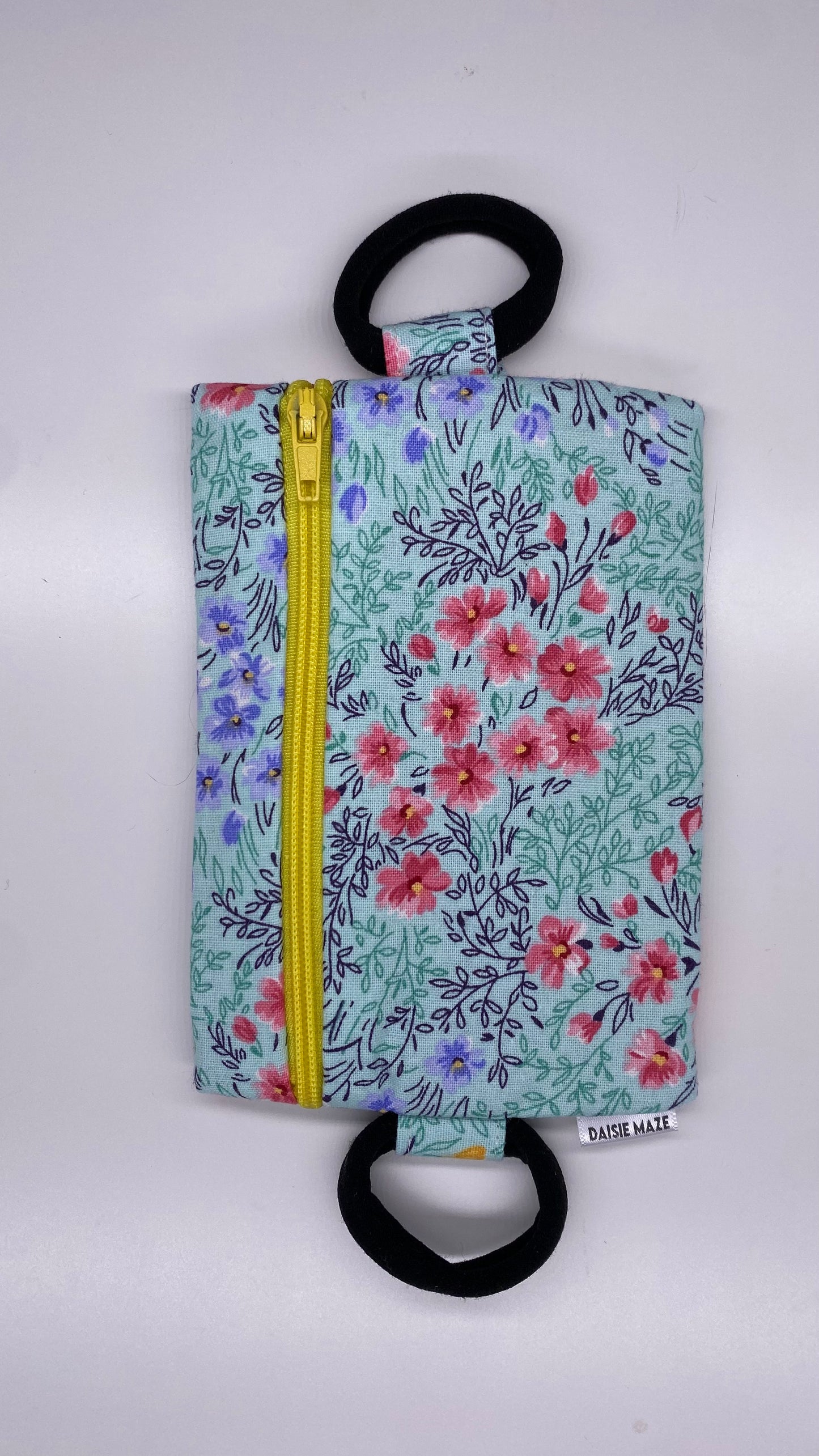 Blue Floral Bottle Bag