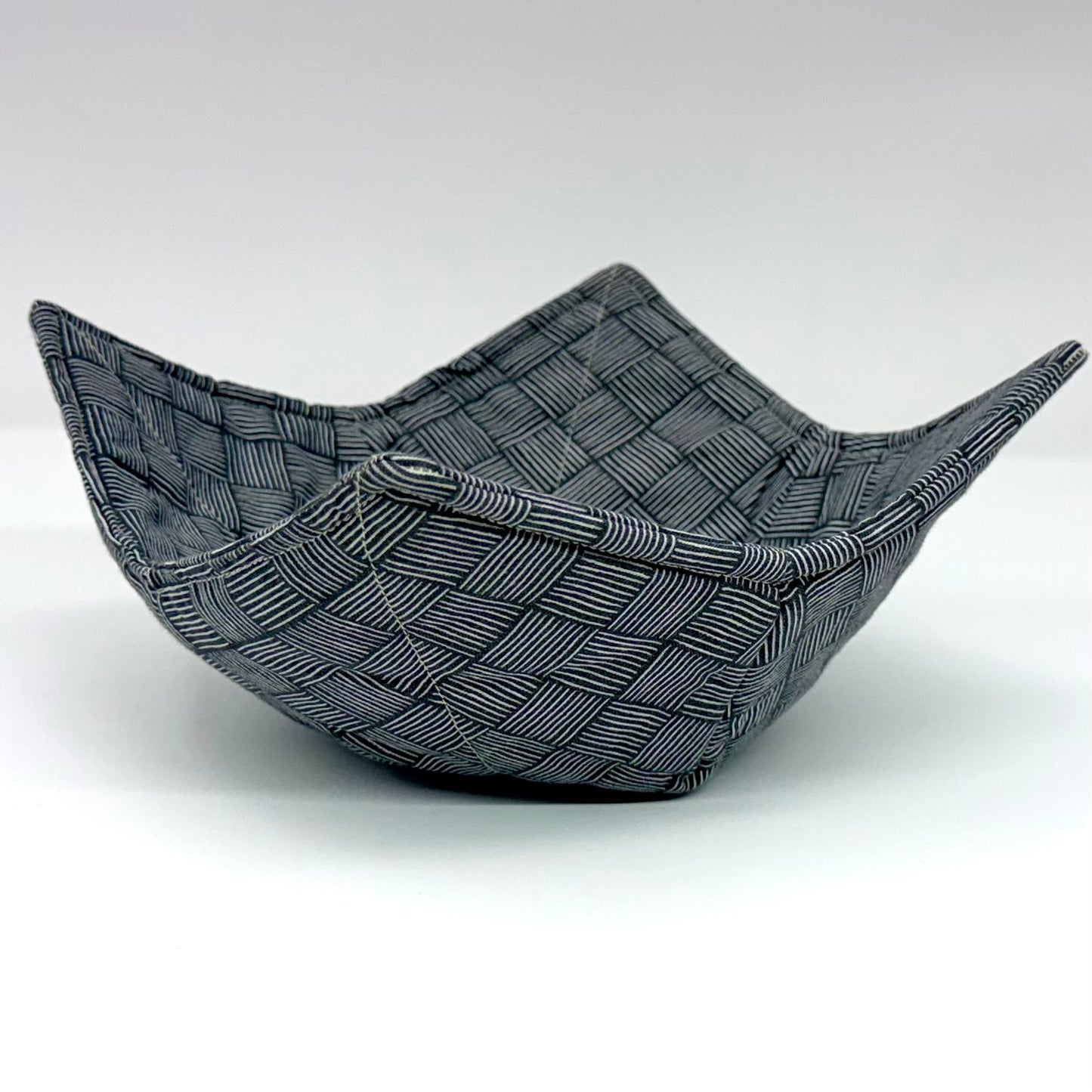 Grey Basketweave  Bowl Hug