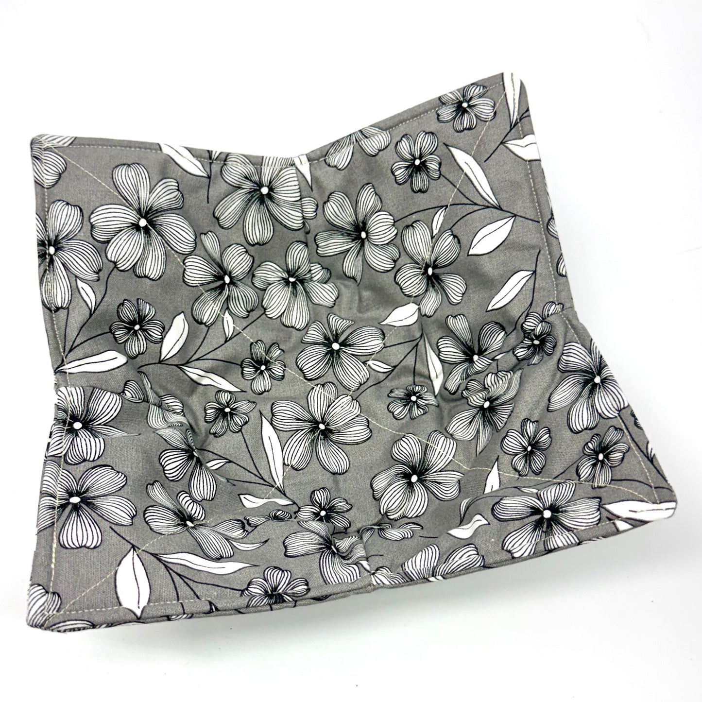 Grey Floral Bowl Hug