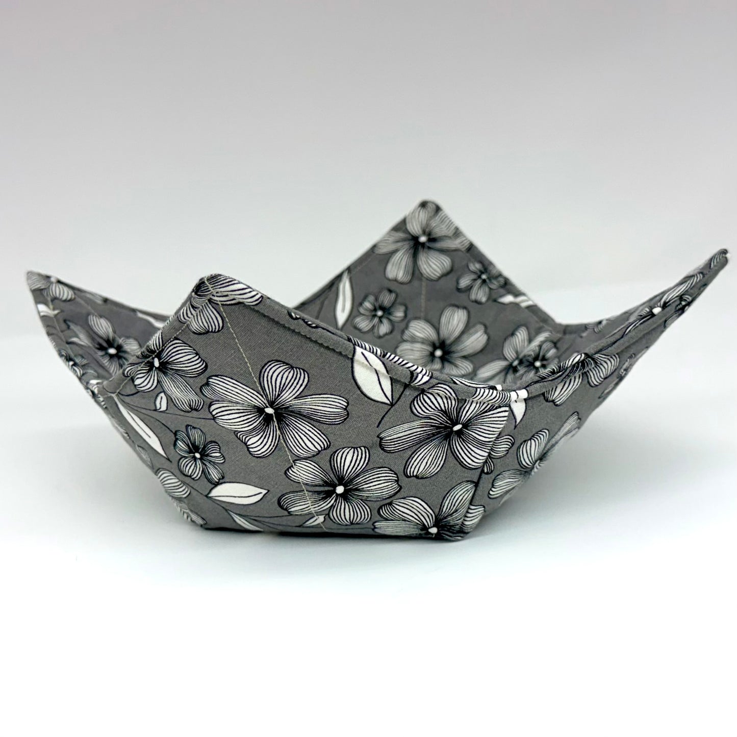 Grey Floral Bowl Hug