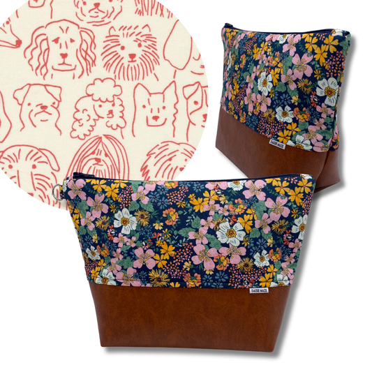Dog Sketch Cosmetic Bag