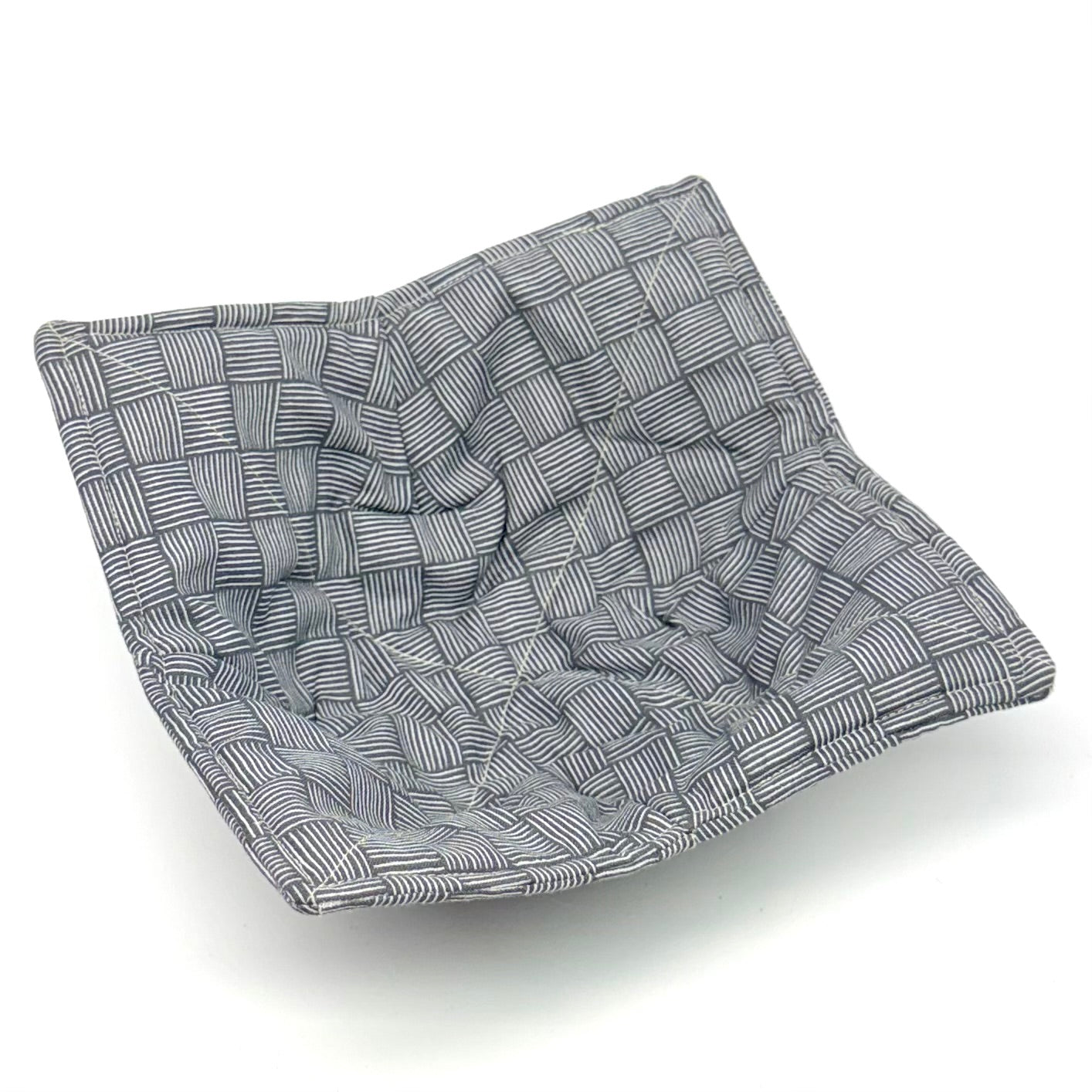 Grey Basketweave  Bowl Hug