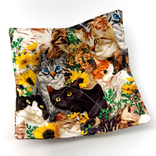 Sunflower Cats Bowl Hug