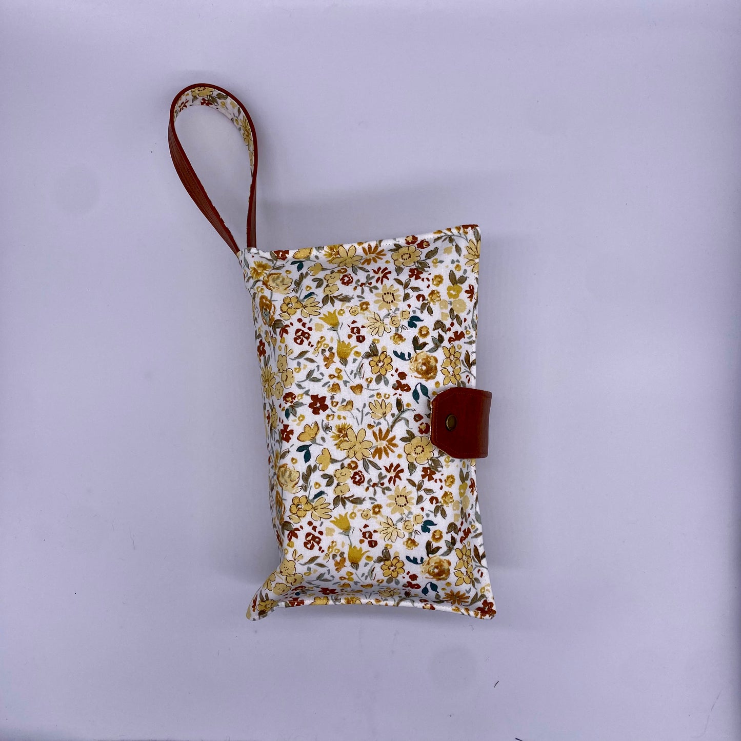 Yellow Floral Diaper Clutch