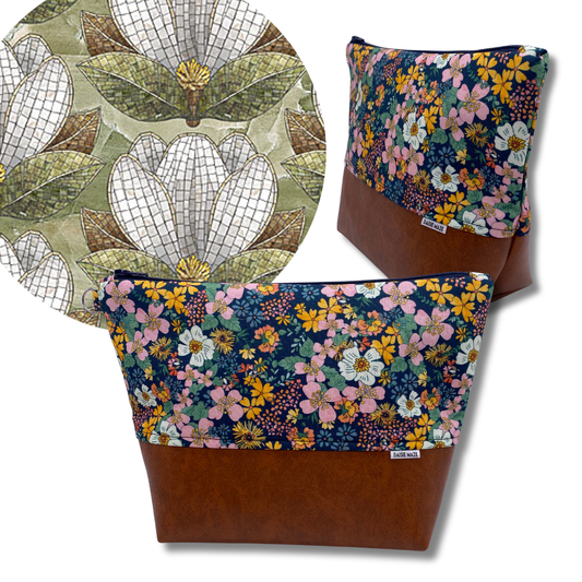 Magnolia Tiles Cosmetic Bag