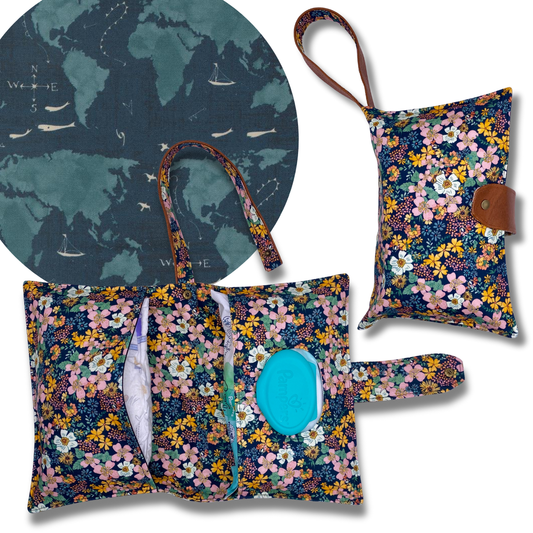 World Map Diaper Clutch