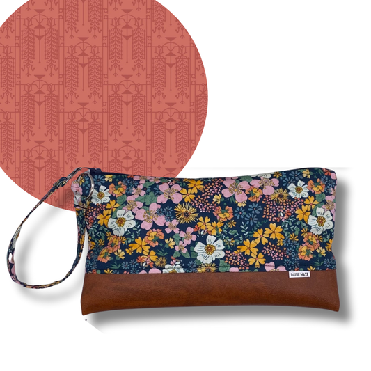 Art Deco Large Zipper Clutch