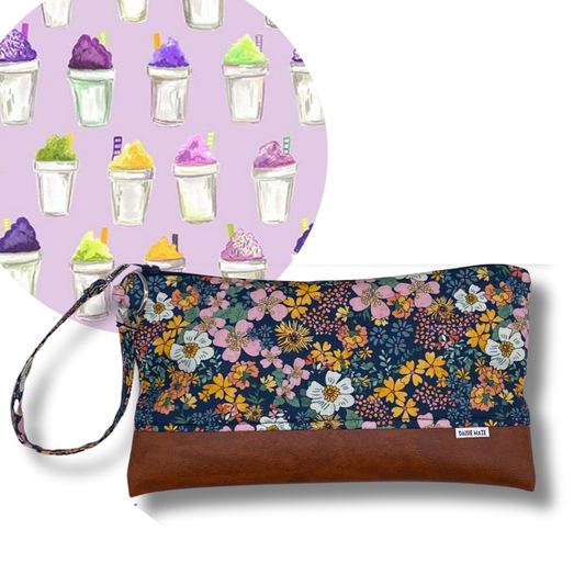 Snowball Party Large Zipper Clutch