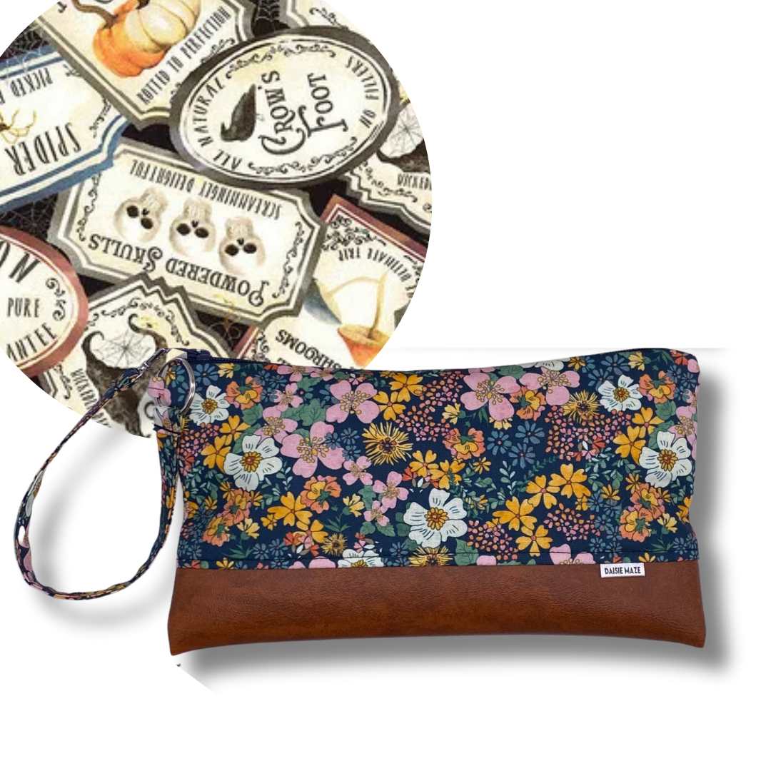 Potion Labels Large Zipper Clutch