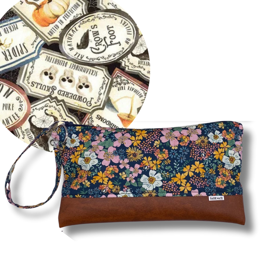 Potion Labels Large Zipper Clutch