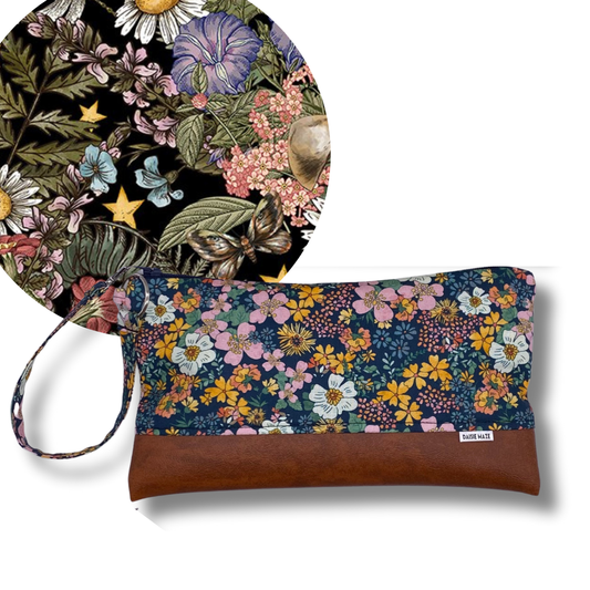 Midnight Forest Large Zipper Clutch