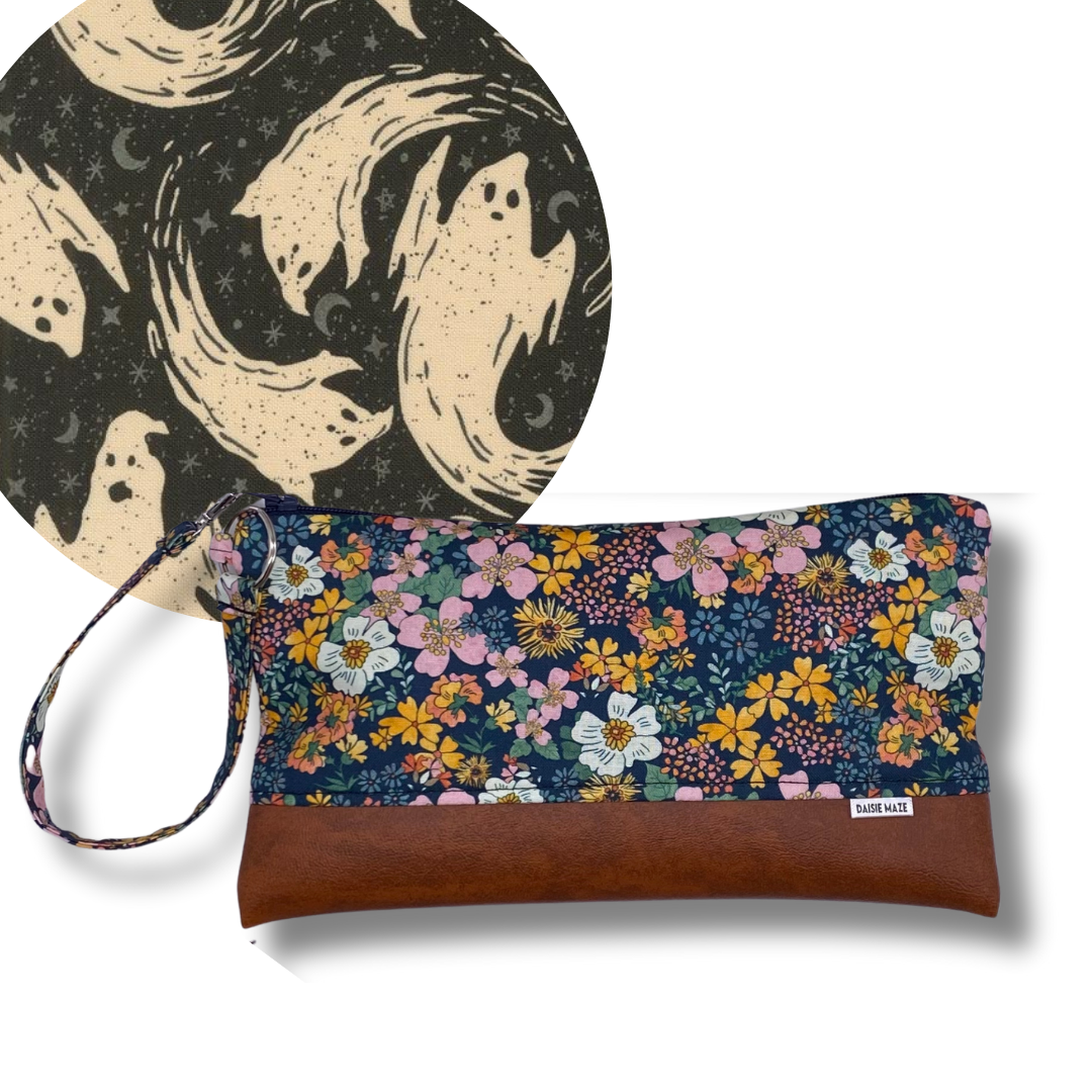 Ghost Haunt Large Zipper Clutch