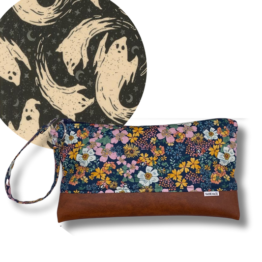 Ghost Haunt Large Zipper Clutch