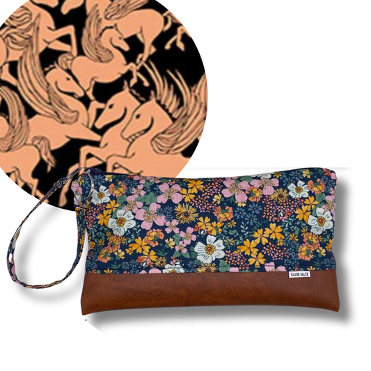 Mythology Antique Large Zipper Clutch