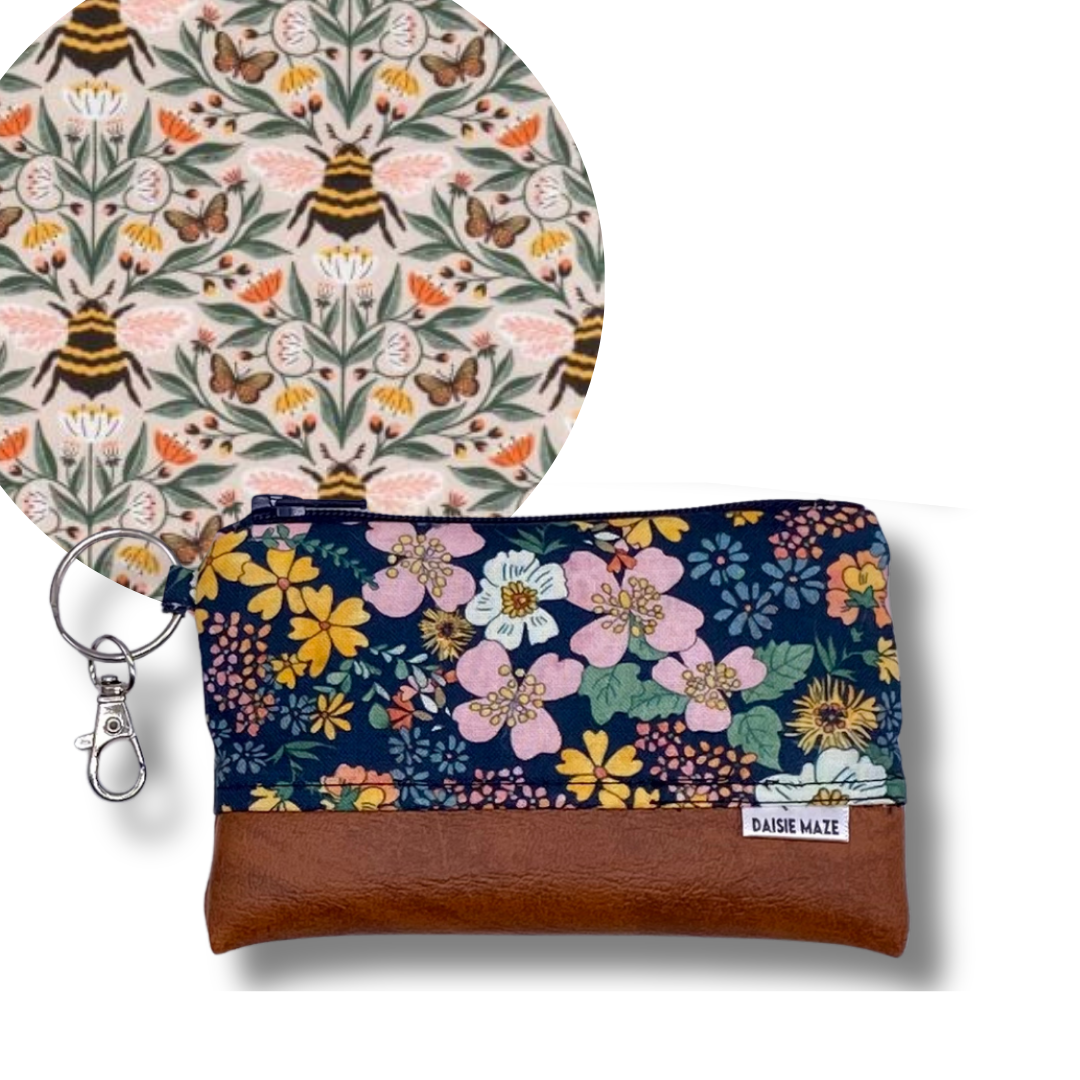 Honey Garden Bee Zipper Pouch