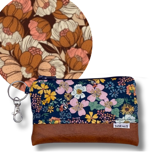 Warm Flora Zipper Pouch