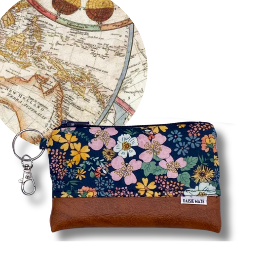 Antique Map Zipper Pouch