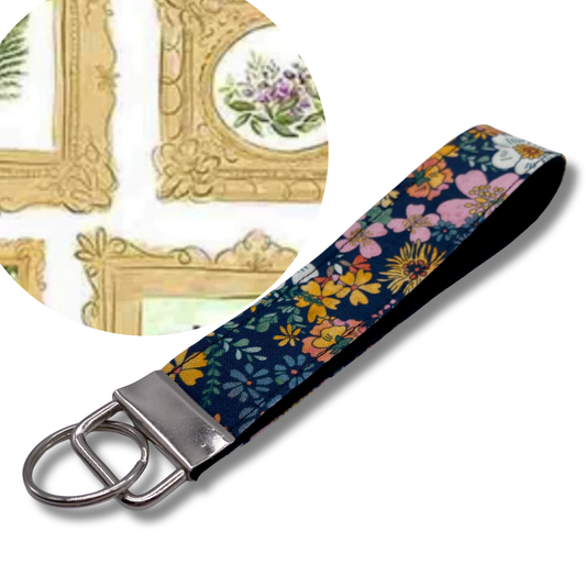 Framed Floral Keychain