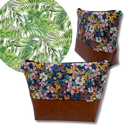Tropical Palm Cosmetic Bag