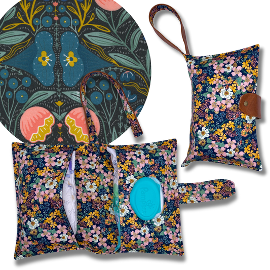 Nocturnal Floral Diaper Clutch