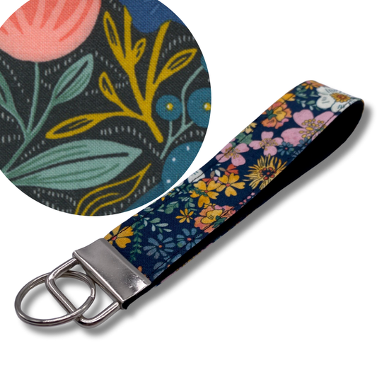 Nocturnal Floral Keychain