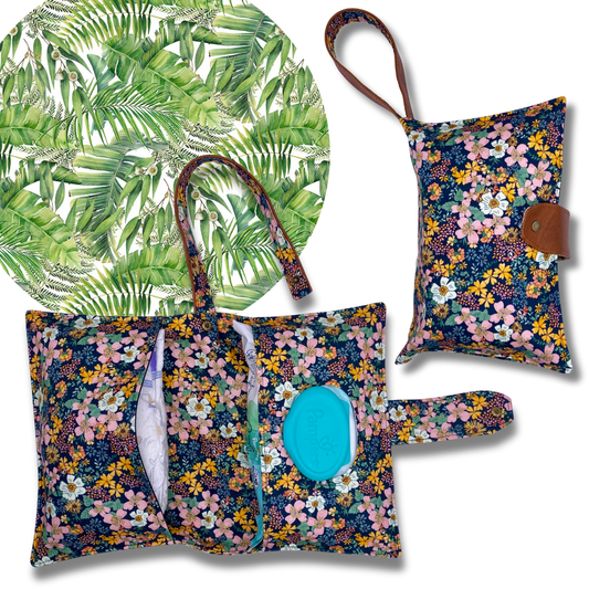 Tropical Palm Diaper Clutch