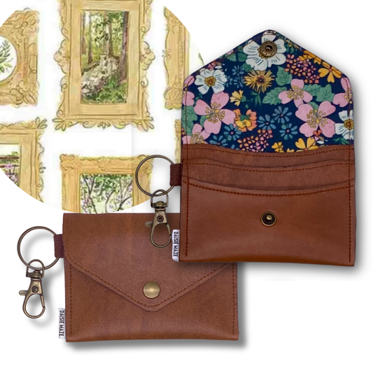 Framed Floral Card Wallet I.D.