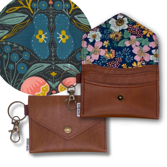 Nocturnal Floral Card Wallet I.D.