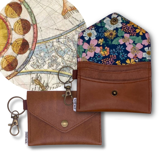 Antique Map Card Wallet I.D.