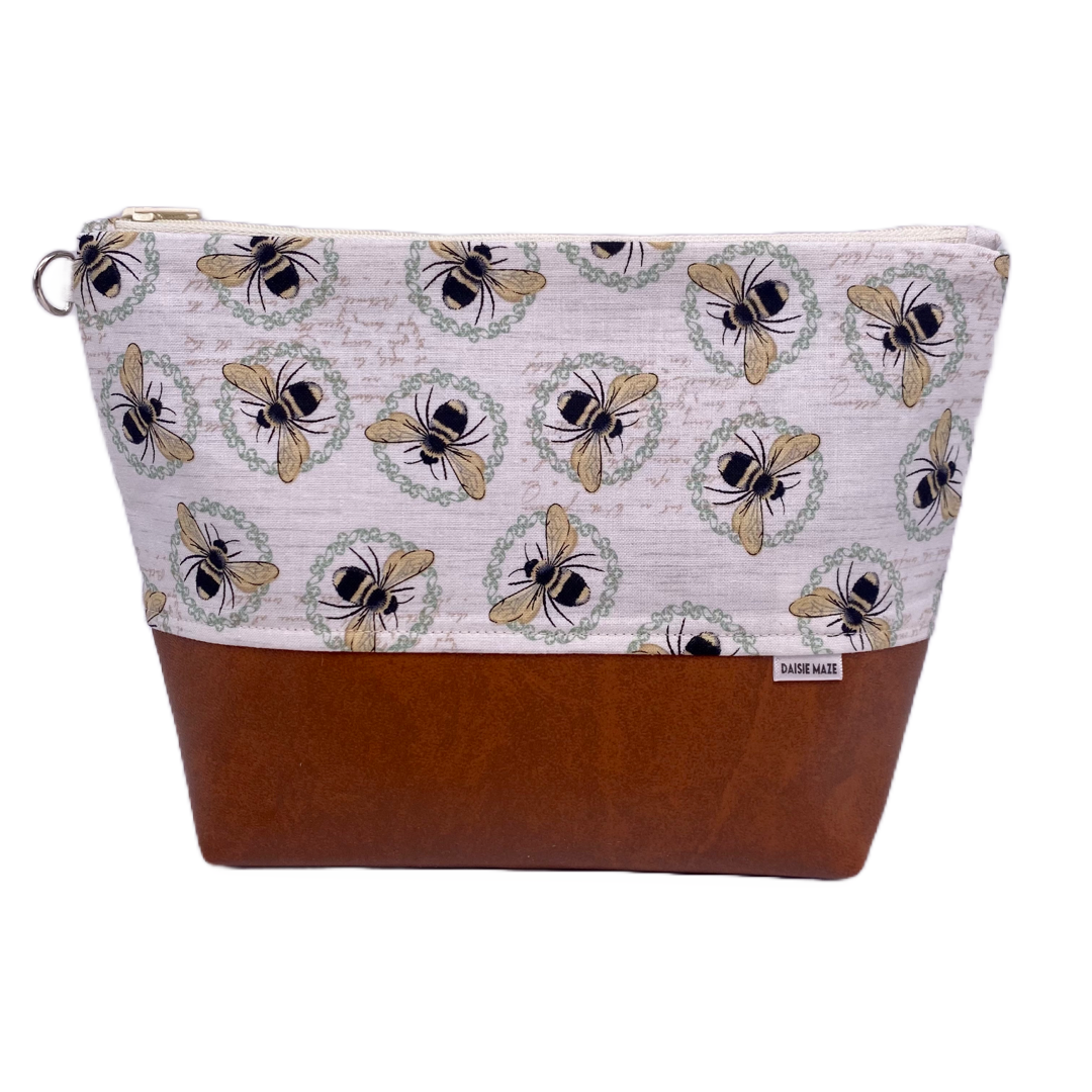 Bee with Wreath Large Toiletries Bag