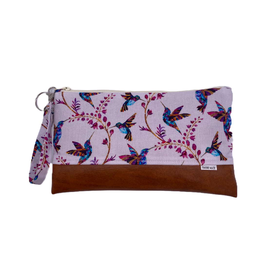 Hummingbird Stained Glass Clutch